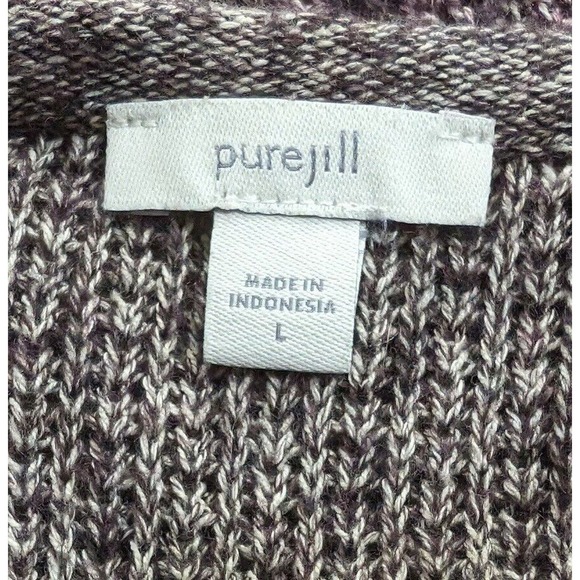 J.Jill Sweater Purple Ombre Dolman Sleeve Sweater Misses Size L - Picture 6 of 8